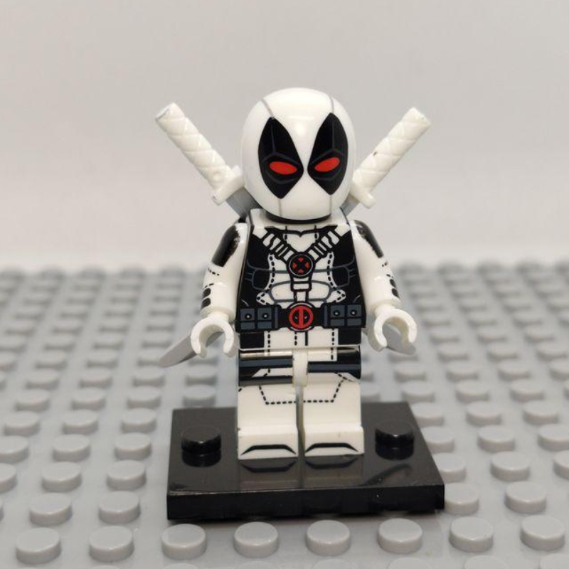 Lego Compatible Deadpool White Custom Minifig