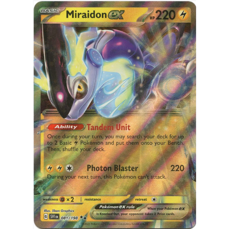 Miraidon ex -  Scarlet & Violet Base Set #081/198