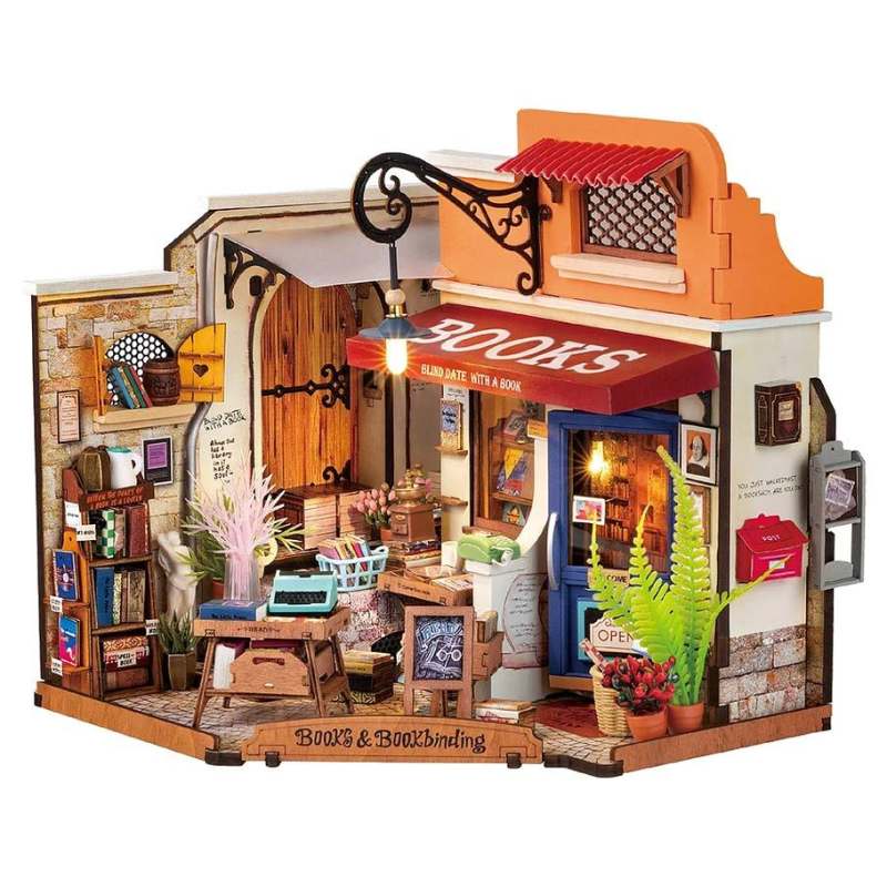 Corner Bookstore - Rolife DIY Miniature