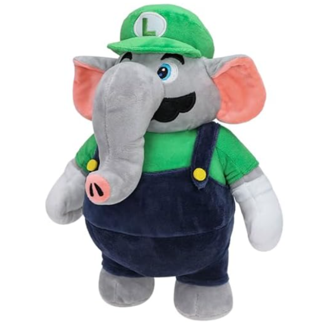 Super Mario Bros. Wonder Elephant Luigi Plush 10.5in
