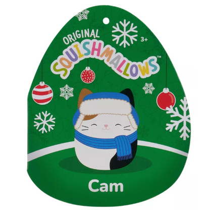 Original Squishmallows Cam with Blue Scarf and Hat 7.5"