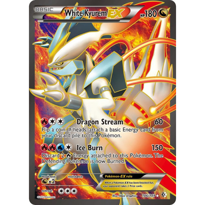 White Kyurem EX (146 Full Art) - Boundaries Crossed #146/149