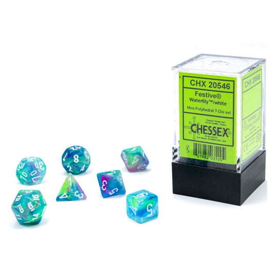7-set Cube Mini Waterlily Festive Dice