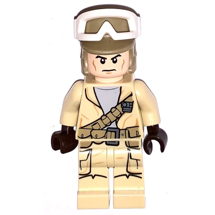 Custom Lego Compatible Rebel Trooper - Goggle, Dark Tan Helmet Minifig