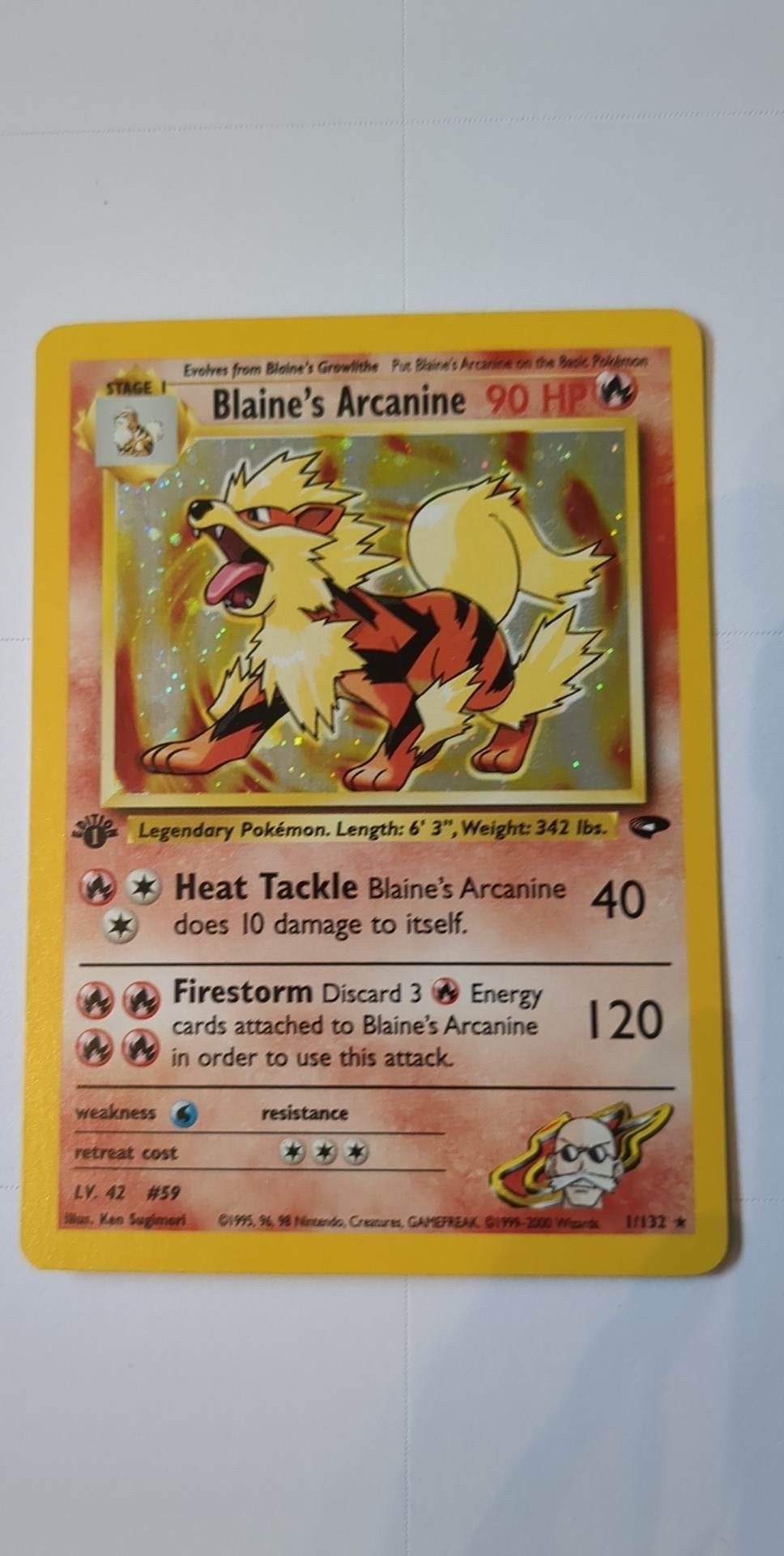 1st edition Blaine's Arcanine - Gym Challenge #001/132 (Lightly Played)