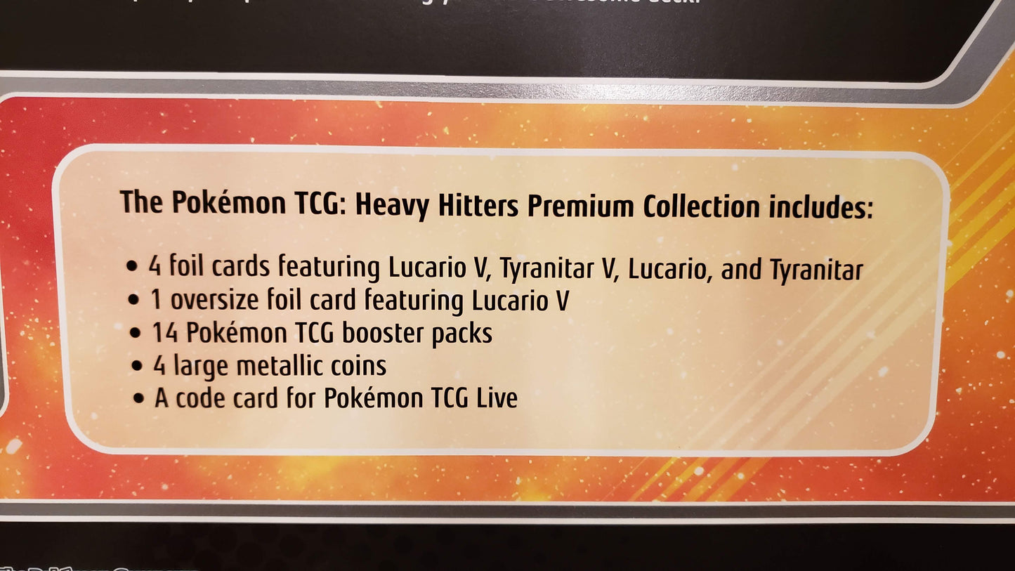 Pokémon Lucario V & Tyranitar V Heavy Hitters Premium Collection