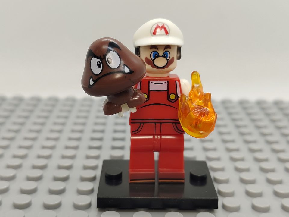 Custom Lego Compatible Fire Power Mario Minifig