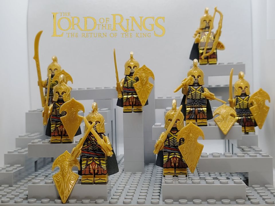 Lego Compatible Lord Of The Rings Galadhrim Warriors Elf Army Minifigs - Set Of 8
