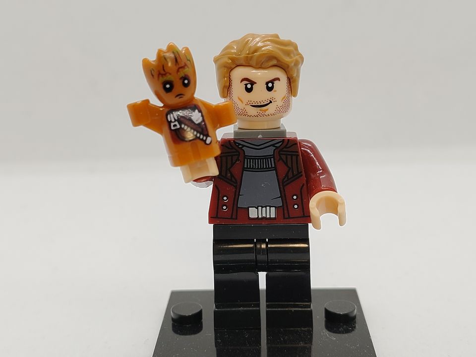 Custom Lego Compatible Peter Quill w/ baby Groot Minifig