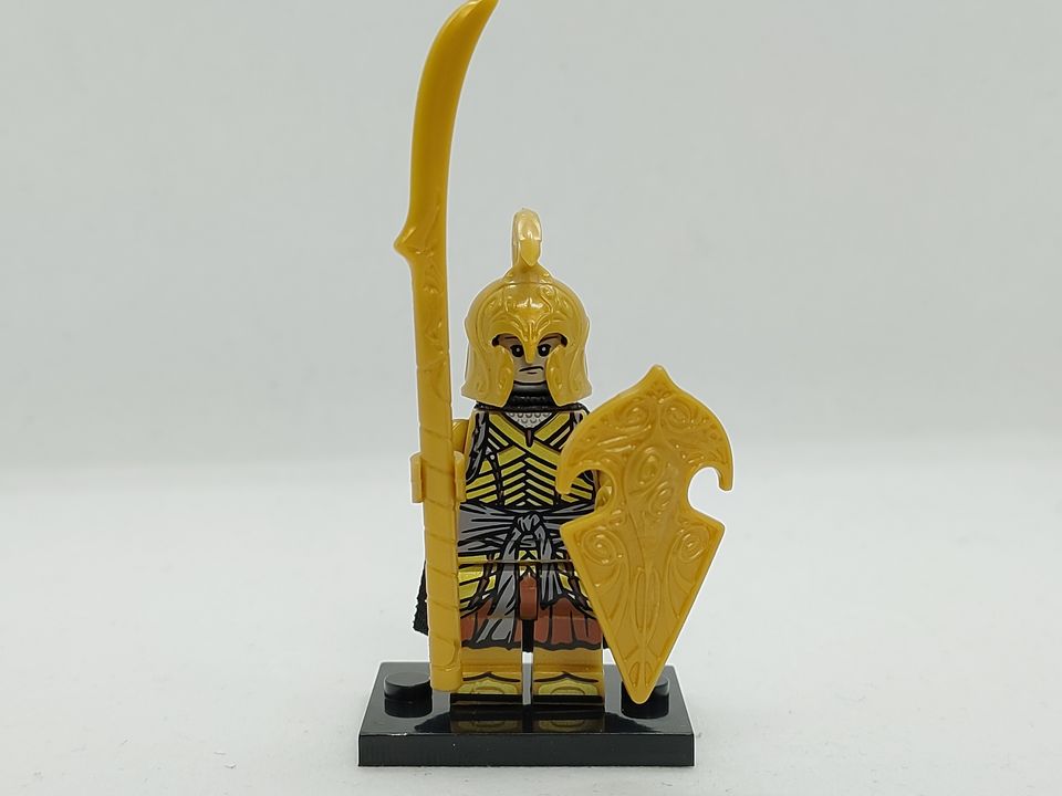 Lego Compatible Lord Of The Rings Galadhrim Warriors Elf Army Minifig - Staff Sword and Shield