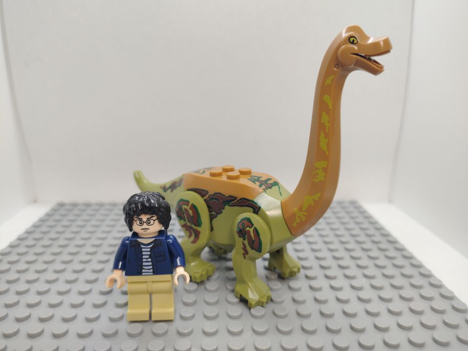 Custom Lego Compatible Jurassic World Franklin Webb W/ Brachiosaurus Minifig