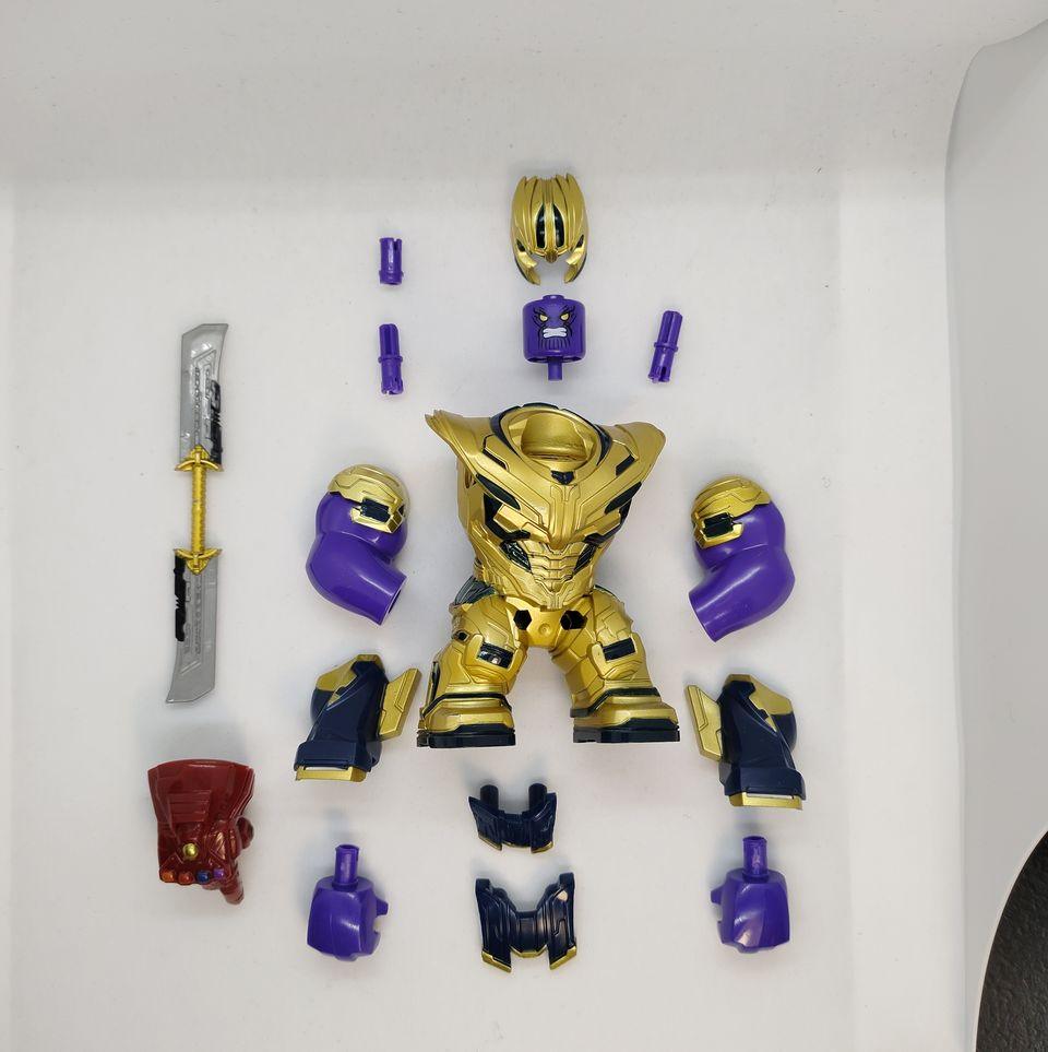 Lego Compatible THANOS w/ Infinity Gauntlet & Double-Edged Sword Custom Bigfig