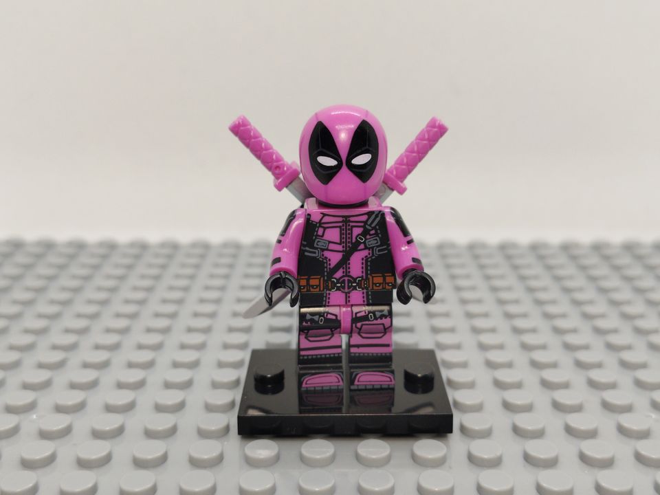 Lego Compatible Deadpool Pink Custom Minifig