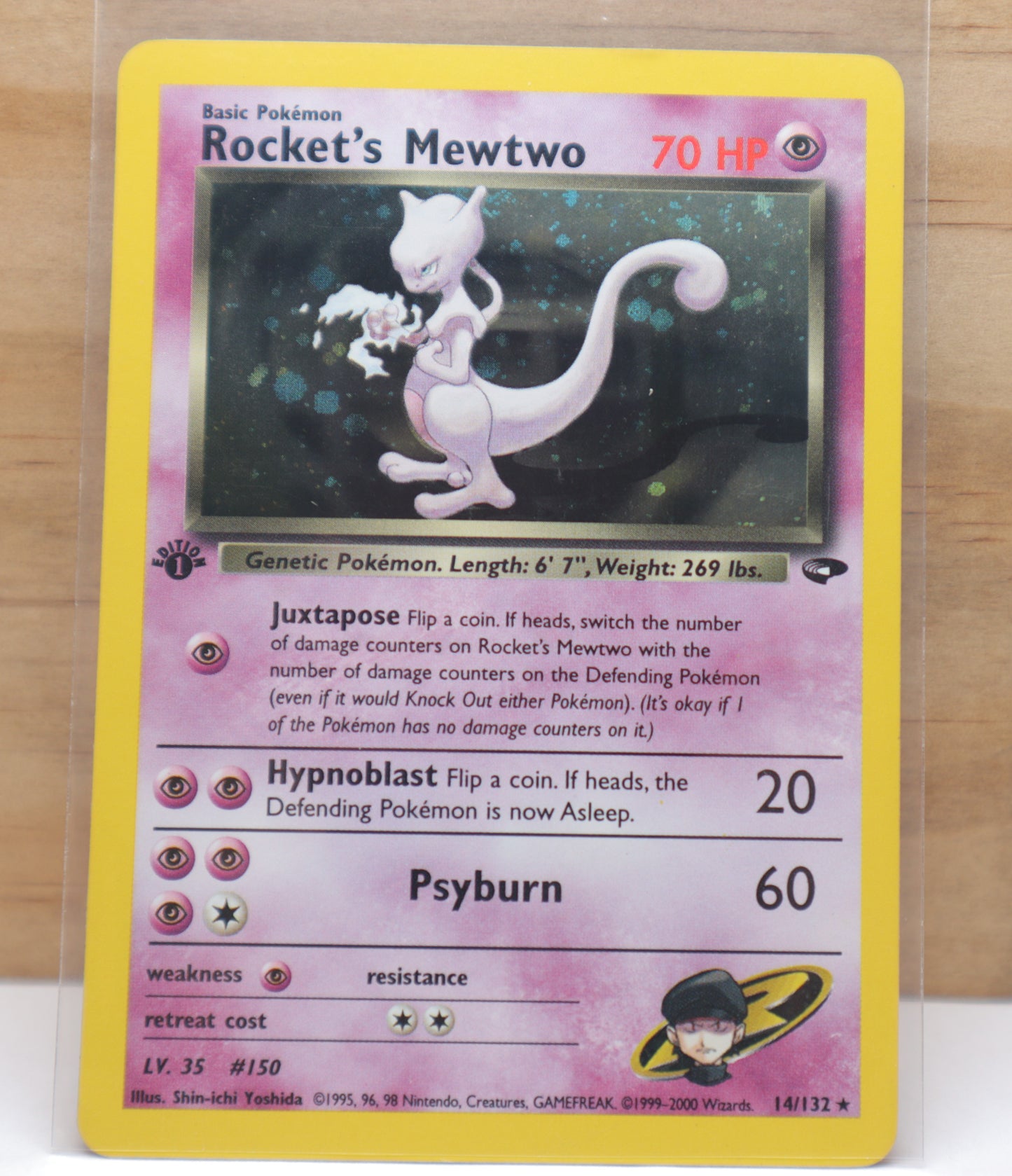 1st edition Rocket's Mewtwo - Gym Challenge #014/132 (Lightly Played)