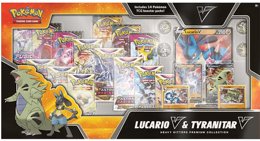 Pokémon Lucario V & Tyranitar V Heavy Hitters Premium Collection
