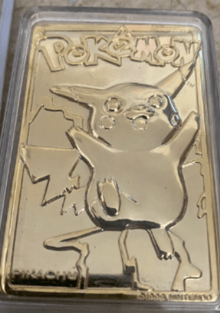 Limited Edition 1999 Burger King Pikachu Gold Card #25