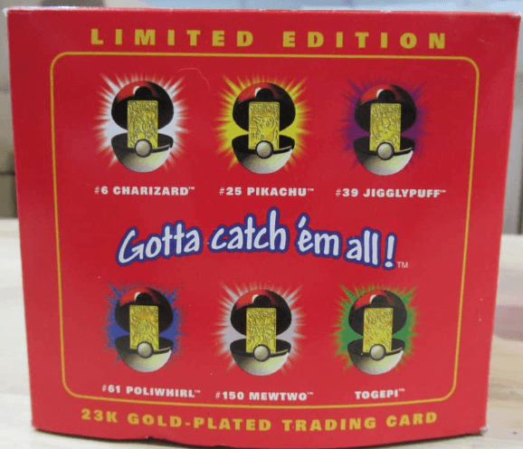 Limited Edition 1999 Burger King Pikachu Gold Card #25