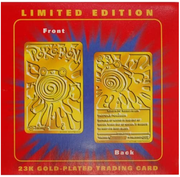 Limited Edition 1999 Burger King Poliwhirl Gold Card #61