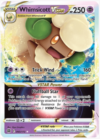 Whimsicott VSTAR - SWSH09: Brilliant Stars #065/172