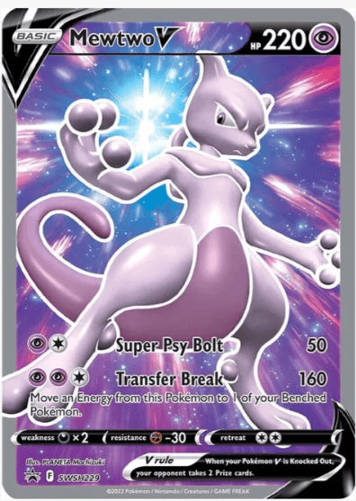 Mewtwo V - SWSH229 - SWSH: Sword & Shield Promo #SWSH229