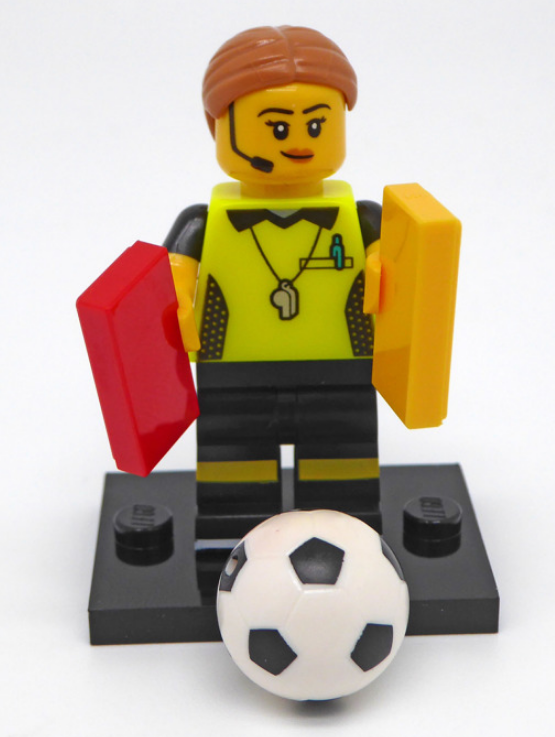 Football Referee Custom Minifig made with LEGO parts - B3 Customs