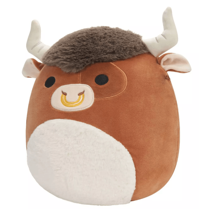 Squishmallow Shep Brown Spotted Bull 11 inch