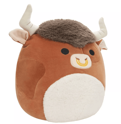 Squishmallow Shep Brown Spotted Bull 11 inch