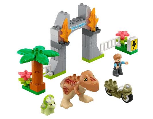 LEGO Duplo T. rex and Triceratops Dinosaur Breakout 10939 Building Kit