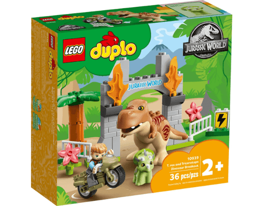 LEGO Duplo T. rex and Triceratops Dinosaur Breakout 10939 Building Kit