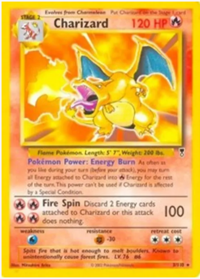 Charizard - (WotC Legendary Collection) - Deck Exclusives #003/110 (Damaged)