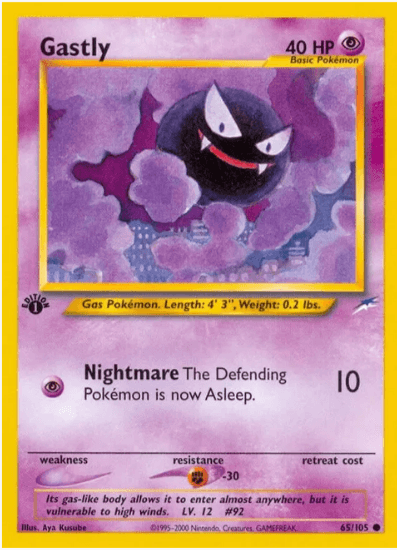 1st Edition Gastly - Neo Destiny #065/105 (Near Mint)