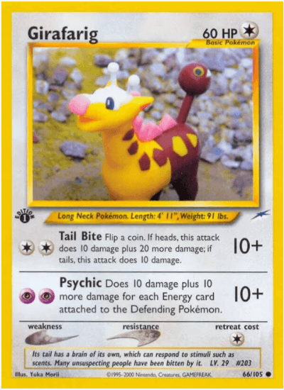 1st Edition Girafarig - Neo Destiny #066/105 (Near Mint)