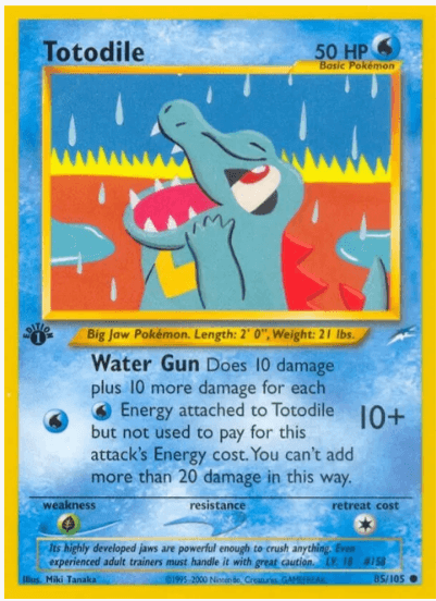 1st Edition Totodile - Neo Destiny #085/105 (Lightly Played)