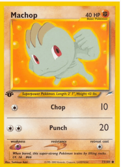 1st edition Machop - Neo Destiny #073/105 (Near Mint)