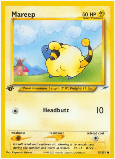 1st edition Mareep - Neo Destiny #075/105 (Near Mint)