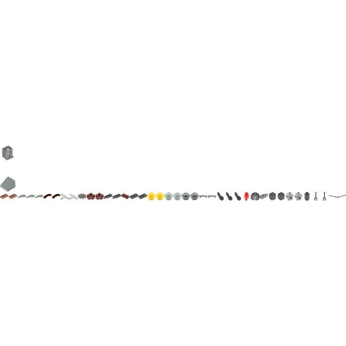 Parts that make up the sniper droid minifig
